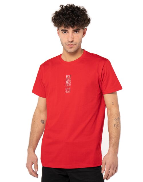 Camiseta hombre con estampado VERTICAL RAMS 23-Rojo