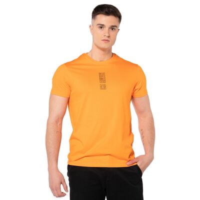 Men's T-shirt with VERTICAL RAMS 23-Orange print
