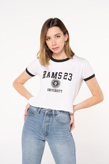 T-shirt Femme UNIVERSITY RAMS 23-Noir 2