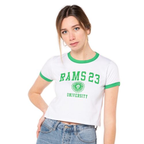 Camiseta mujer UNIVERSITY RAMS 23-Verde