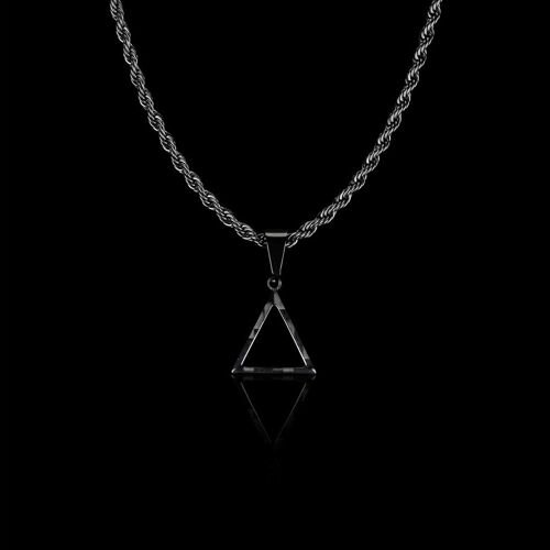 Carbon Fiber Triangle Halskette - Halskette mit Carbon Triangle Anhänger