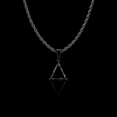 Carbon Fiber Triangle Necklace - Necklace with Carbon Triangle pendant