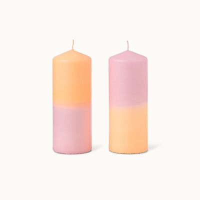 Dip Dye Candle XL: Happy Stripes