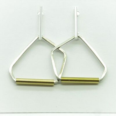 Orecchini in argento e acciaio inossidabile GINOX VI Gold