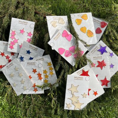 Set of 13 Christmas Garlands in Stars & Hearts