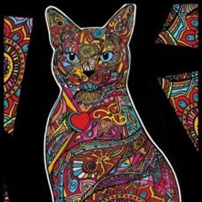 Persian cat, painting