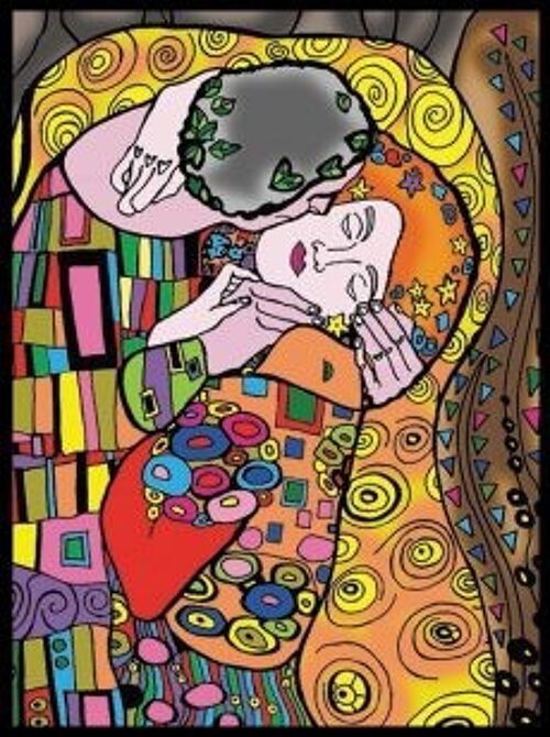Il bacio, Klimt, quadro