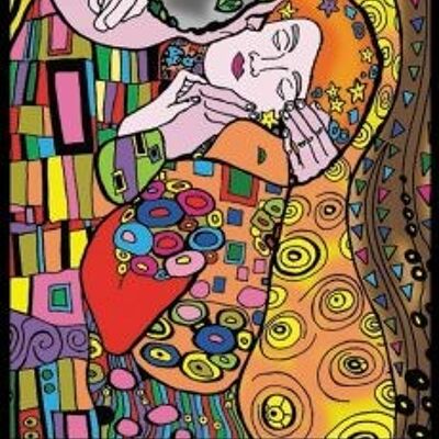 El beso, Klimt, pintura.
