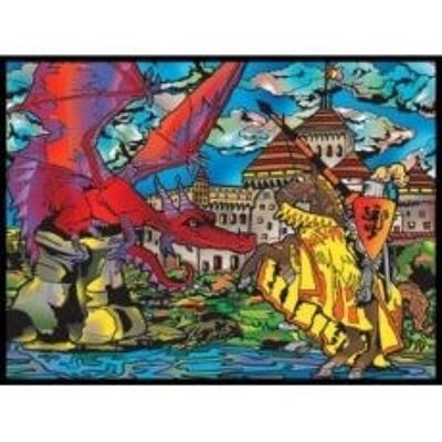 Dragon et chevalier, peinture