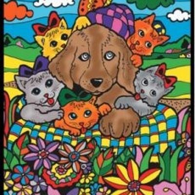 perros y gatos, pintura
