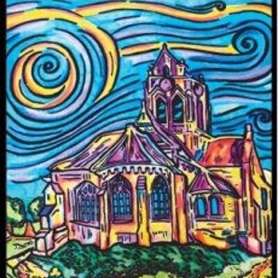 Auvers Kirche, Van Gogh, Malerei