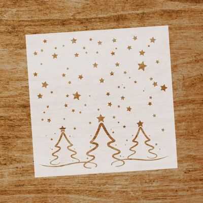 Stencil Christmas Trees (SKU: ST048)
