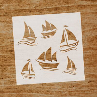 Stencil Boats (SKU: ST053)