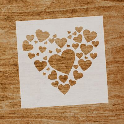 Stencil Corazones (SKU: ST007)