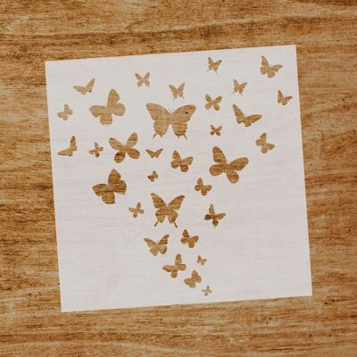 Papillons au pochoir (SKU : ST015)