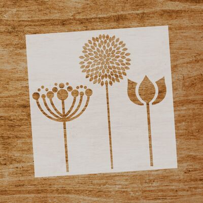 Dandelion Flower Stencil (SKU: ST031)