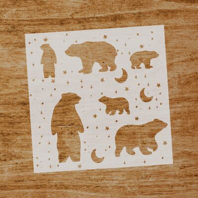 Stencil Osos (SKU: ST042)