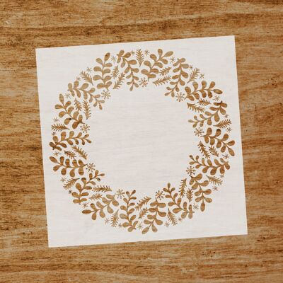 Stencil Corona Navidad (SKU: ST072)