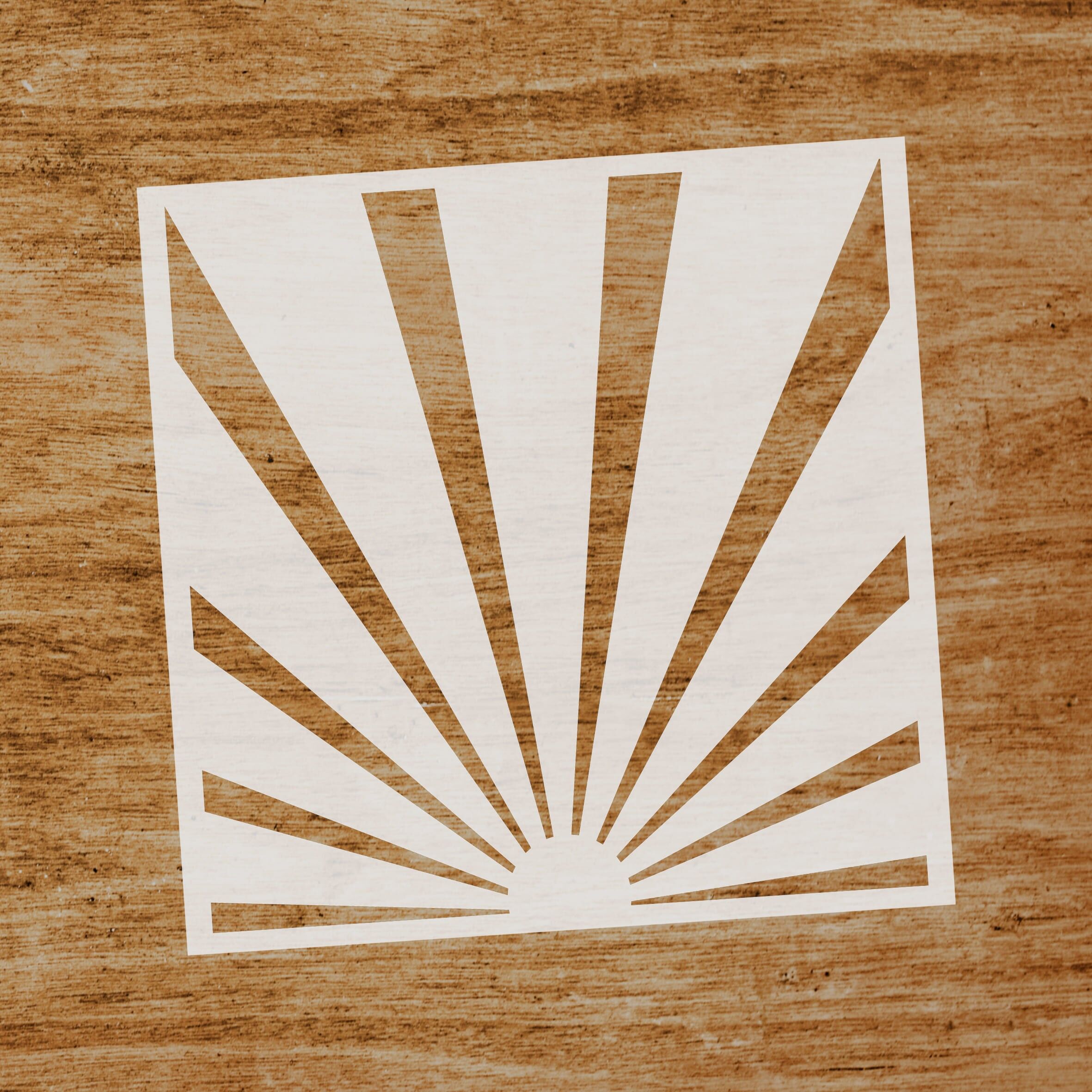 Stencil Rising Sun (SKU: ST075)