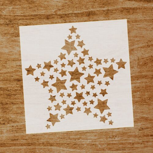 Stencil Estrella estrellada (SKU: ST107)