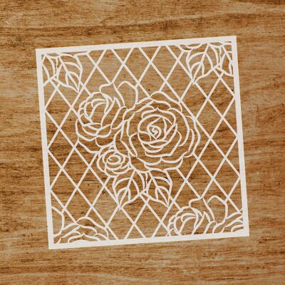 Stencil Roses (SKU: ST122)