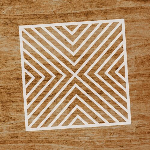 Stencil Rayas triangulares (SKU: ST164)