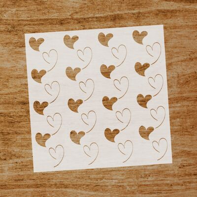 Stencil Couple of hearts (SKU: ST224)