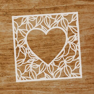 Stencil cuore aggrovigliato (SKU: ST227)