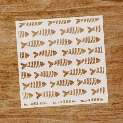 Stencil Peces rayados (SKU: ST271)