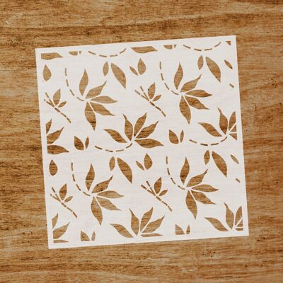 Stencil Summer Leaves (SKU: ST276)