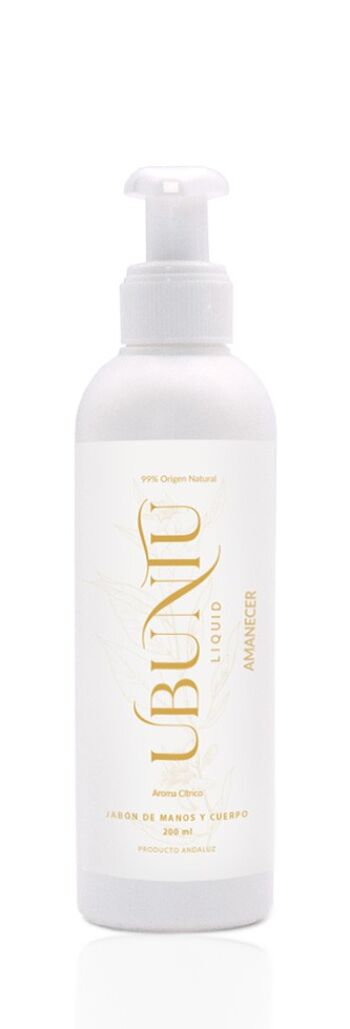 Savon Liquide Naturel Ubuntu Liquid Sunrise - Parfum Agrumes - Format Distributeur 200 ml 1