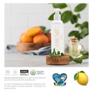 Savon Liquide Naturel Ubuntu Liquid Sunrise - Parfum Agrumes - Format Distributeur 200 ml 2
