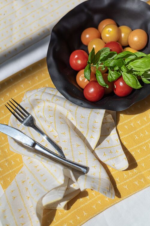 Napkin (per 2) 45x45 YELLOW - ARRASTA-PÉ pattern