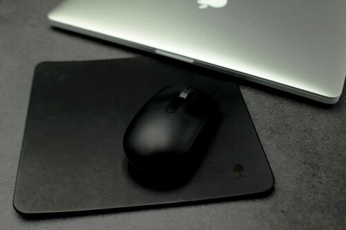 Leather mouse pad - black, elegant and classy