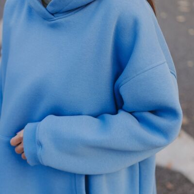 Sweat à capuche - bleu