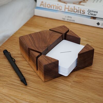 Walnut block & gratitude cards for 3 months in German