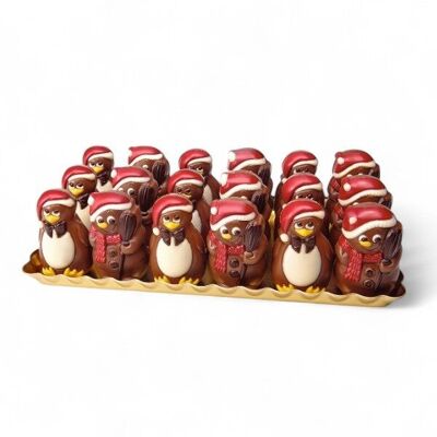 CHRISTMAS SNOWMAN PENGUIN CHOCOLATE MOLDINGS - Trays of 36 molds