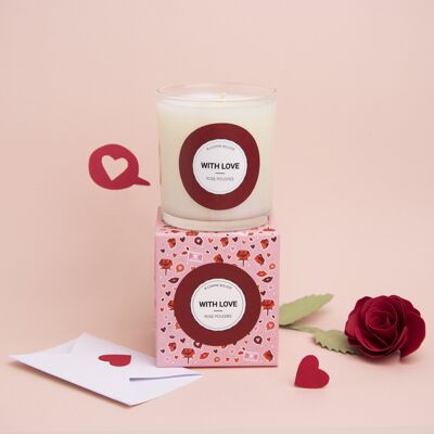 With Love Candle - Powder Pink