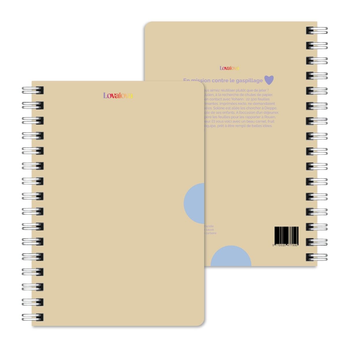 Wiederverwendetes Notizbuch A5 Warmer Sand