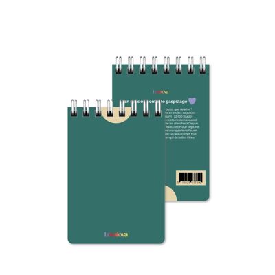 Quaderno riutilizzato A6 verde tenue