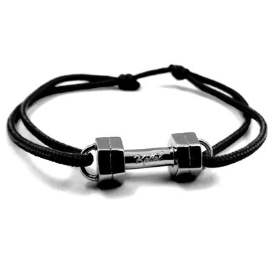 Silver Dumbbell Bracelet