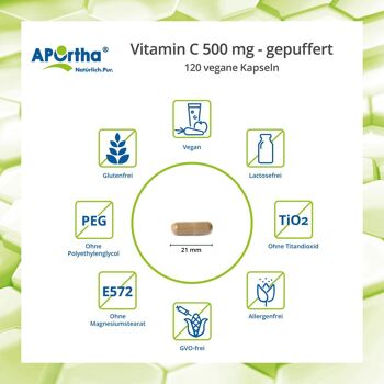 Vitamine C 500 mg - tamponnée - 120 gélules végétaliennes 3