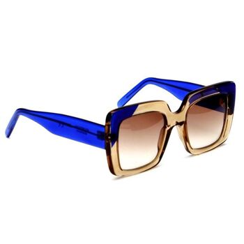 G59 - Lunettes Gustavo - Bleu translucide et beige 3