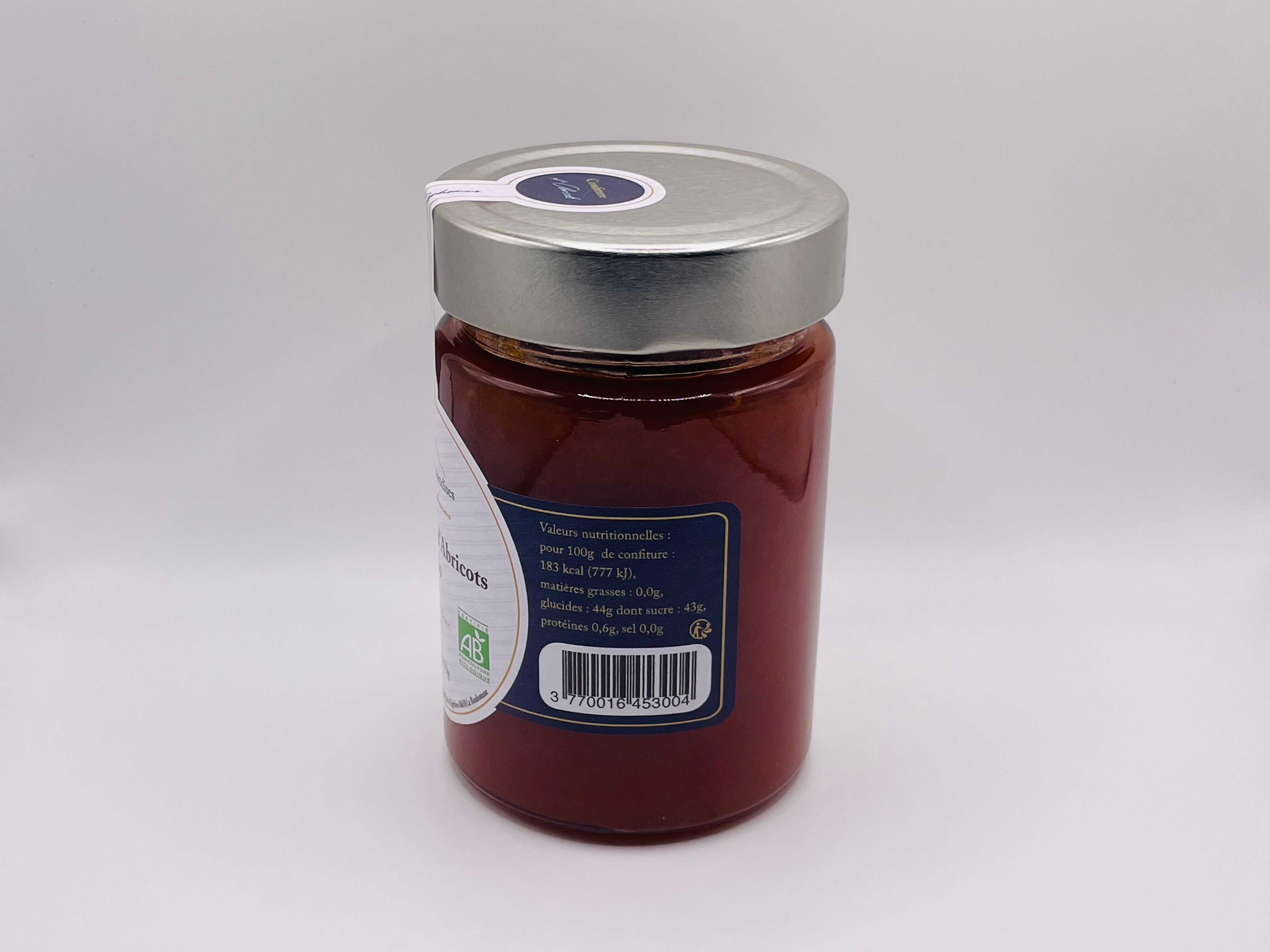 Confiture d'abricot bio 170g
