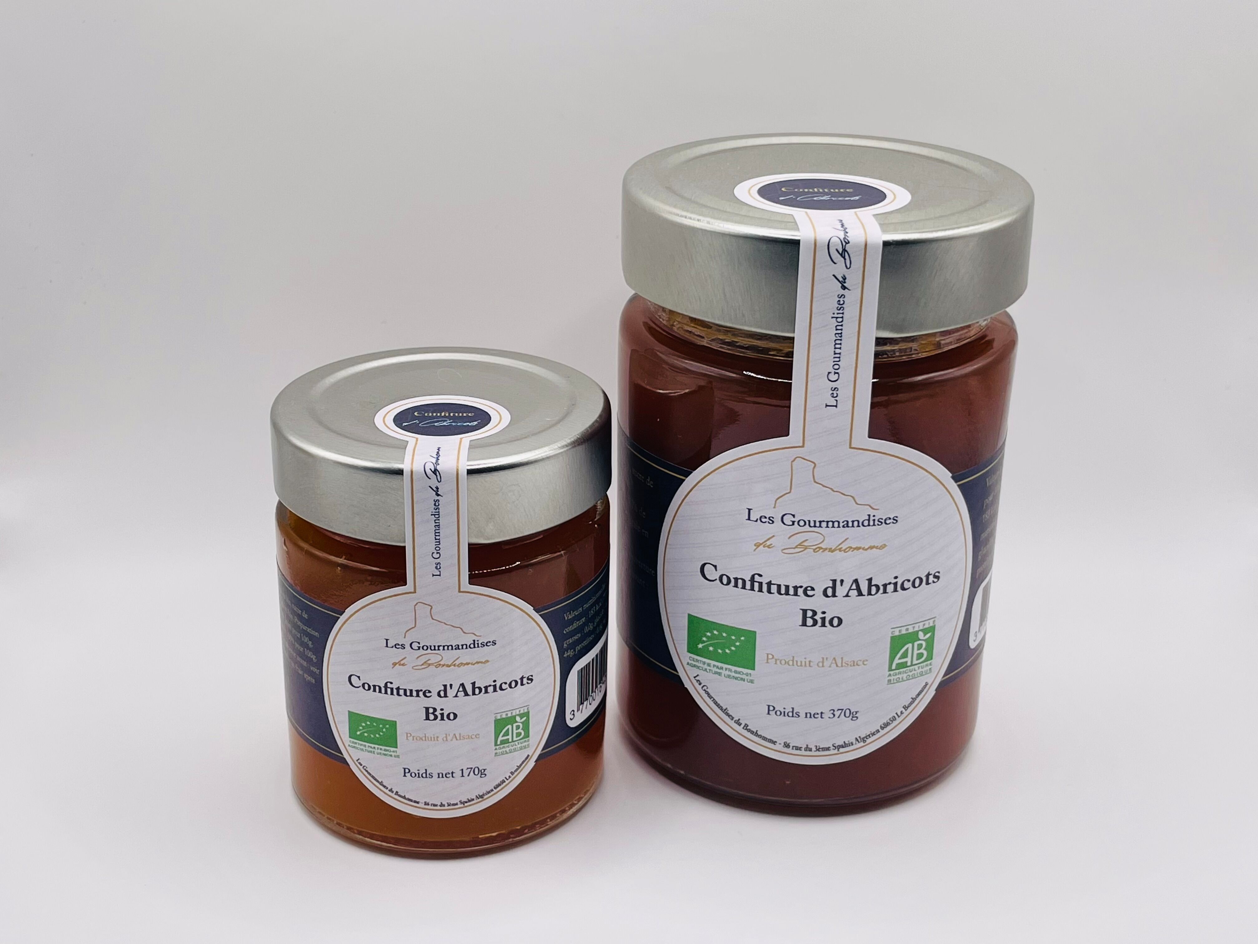 Confiture d'abricot bio 170g