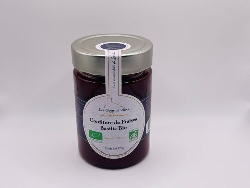 Confiture de fraise basilic bio 370g