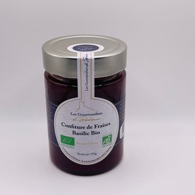 Confiture de fraise basilic bio 370g