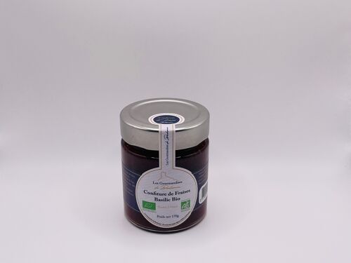 Confiture de fraise basilic bio 170g