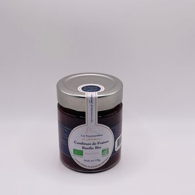 Organic strawberry basil jam 170g