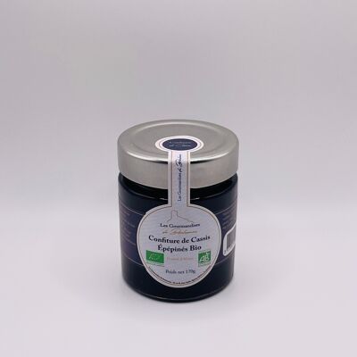Organic seeded blackcurrant jam 170g